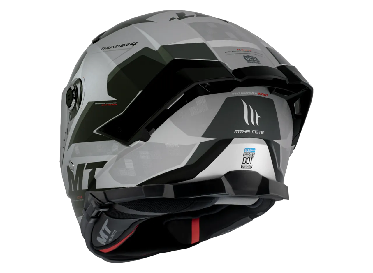 CASCO MT THUNDER 4 SV EXEO TITANIO PERLA BRILLO - Imagen 4