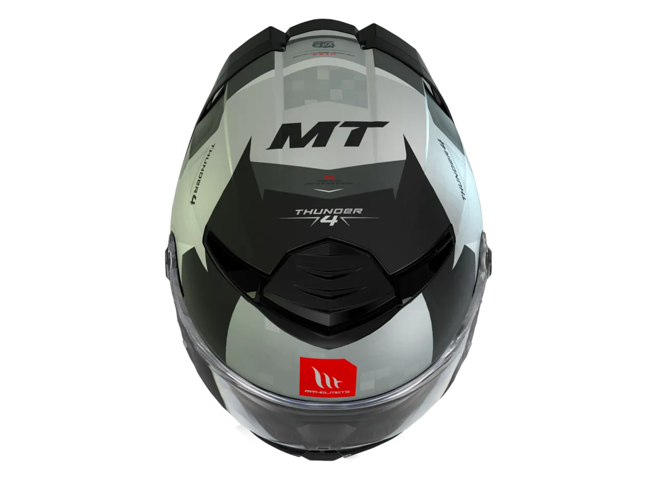 CASCO MT THUNDER 4 SV EXEO TITANIO PERLA BRILLO - Imagen 5